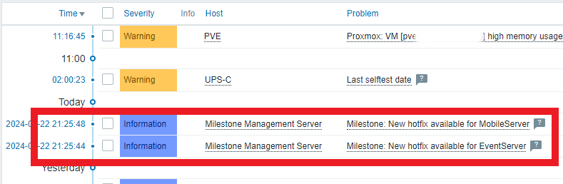 milestone hotfix available notification