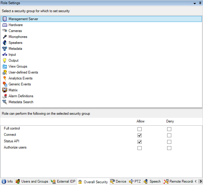 milestone zabbix integration role