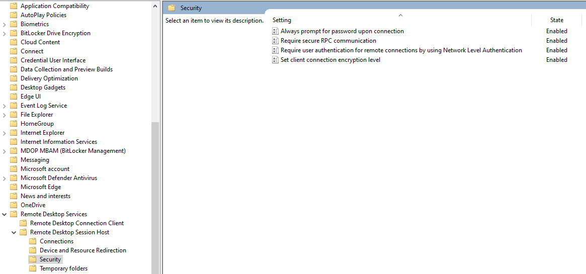 gpo rdp security