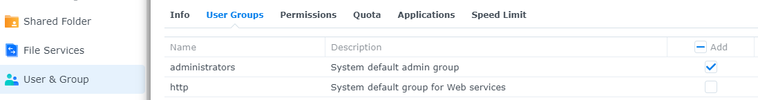 synology dsm add user